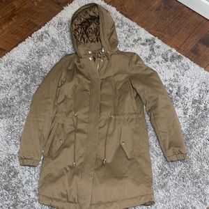 H&M Brown quilted parka jacket